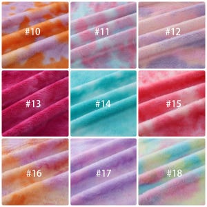 Soft Faux Rabbit Bunny Fur, Short Pile Plush Toys Fabric, Unicorn Rainbow Gradient Faux Fur Fabric for Fursuit, Cosplay Costume, Photo Prop, Trim, Throw Pillow, Crafts, DIY Costume Crafts Furry Fabric Blanket, Ultra Soft 0.5" Short Pile Rabbit Fur Fabric for Fur Bags Fur Hat Winter Headband Pompoms Slide Slippers Clothing Fur Collar Coat Fabric, Home Decor, Stuffed Toys Making