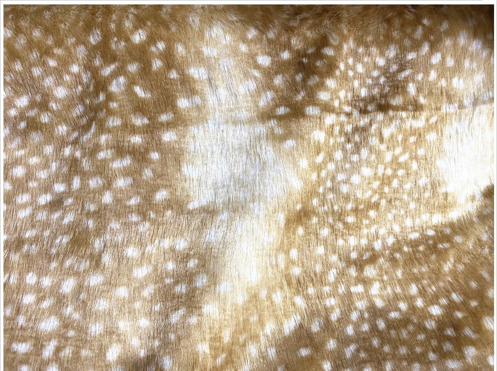 Spotted Deer Fleece Fabricreindeer Printed Long Pile Plush Etsy
