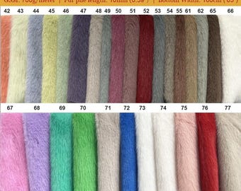 Fausse fourrure, fourrure de vison, peluche de lapin, fourrure artisanale douce et douce en peluche pour vêtements, déguisement, jouets, poignets, cols, sac