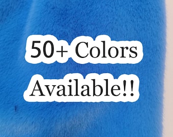 Solid Minky Fabric, Plush Fur Furry Material Stuffed Animal Fur, Soft Cuddle Toy Faux Fur for Cosplay Fursuit Dollhouse Carpet Blanket Craft