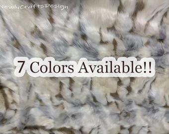 Faux Fake Fur Material,Colorful Fox Fur Fabric for Fursuit Cosplay Costumes Clothing Accessories Scarf Coat Rug Plush Toys Making,Home Decor