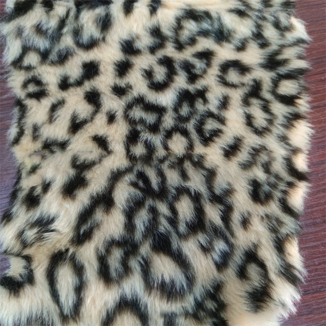 Fake Rabbit Paws Leopard Print Faux Fur Fabric,brown Rabbit Fake Fur for Winter Warmer ...