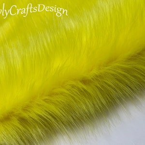 Pelliccia di volpe finta gialla, pelliccia di procione finta spessa e pesante per costumi da cosplay di Fursuit Paws, tessuto per cappotto a pelo lungo, abbigliamento, moda, decorazione, sciarpa, coperta