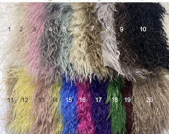 Mongolian Fur,Mongolian Sheepskin Long Hair Faux Fur Fabric,Shaggy Fun Fur for Monster Hair,Costumes,Baby Photography Prop,Jacket Pillow DIY