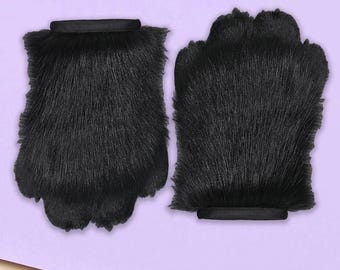 Furry Paws,Squeaky Fursuit Paws Gloves,Fluffy Hand Paws,Fursuit Gloves Fur Claws,Fursuit Costume,Cosplay and Themed Events Furry Convention
