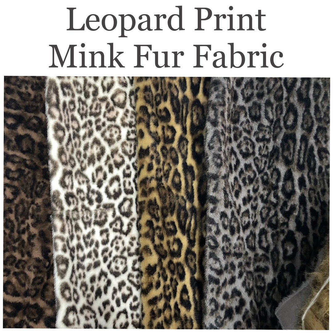 Leopard Minc Leopard Print Mink Fabric,short Pile Fur,ultra Soft Cuddle Faux Fur ...
