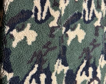 Sherpa Fabric, Warm Lamb Wool Fabric, Lamb Faux Fur, Camouflage Pattern Winter Fabric, Blanket Sherpa,Coat Jacket Lining Fabric,Doll Costume