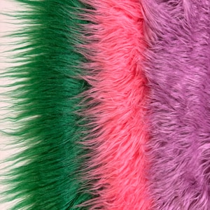 Shaggy Faux Fur Fabric,Long Pile Soft Luxury Shag,Christmas Decoration Photo Prop Blanket Sewing Cosplay Costumes Fursuit DIY Craft Supplies