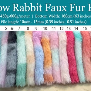 Soft Faux Rabbit Bunny Fur, Short Pile Plush Toys Fabric, Unicorn Rainbow Gradient Faux Fur Fabric for Fursuit, Cosplay Costume, Photo Prop, Trim, Throw Pillow, Crafts, DIY Costume Crafts Furry Fabric Blanket, Ultra Soft 0.5" Short Pile Rabbit Fur Fabric for Fur Bags Fur Hat Winter Headband Pompoms Slide Slippers Clothing Fur Collar Coat Fabric, Home Decor, Stuffed Toys Making