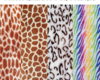 Fausse fourrure de lapin, peluche de fausse fourrure à poils ras imprimés renne pour jouets en peluche à monter soi-même pour fabriquer des sacs anti-oreilles en fourrure de...