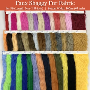 Vegan Shaggy Faux Fur Fabric,Short Pile Luxury Shaggy Fur for DIY Craft,Cosplay Costume Fursuit Material,Apparel,Decorations,Sewing Supplies
