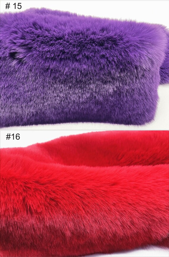 Eggplant Purple Rabbit Fur, Soft Cuddle Faux Fur Fabric, Super
