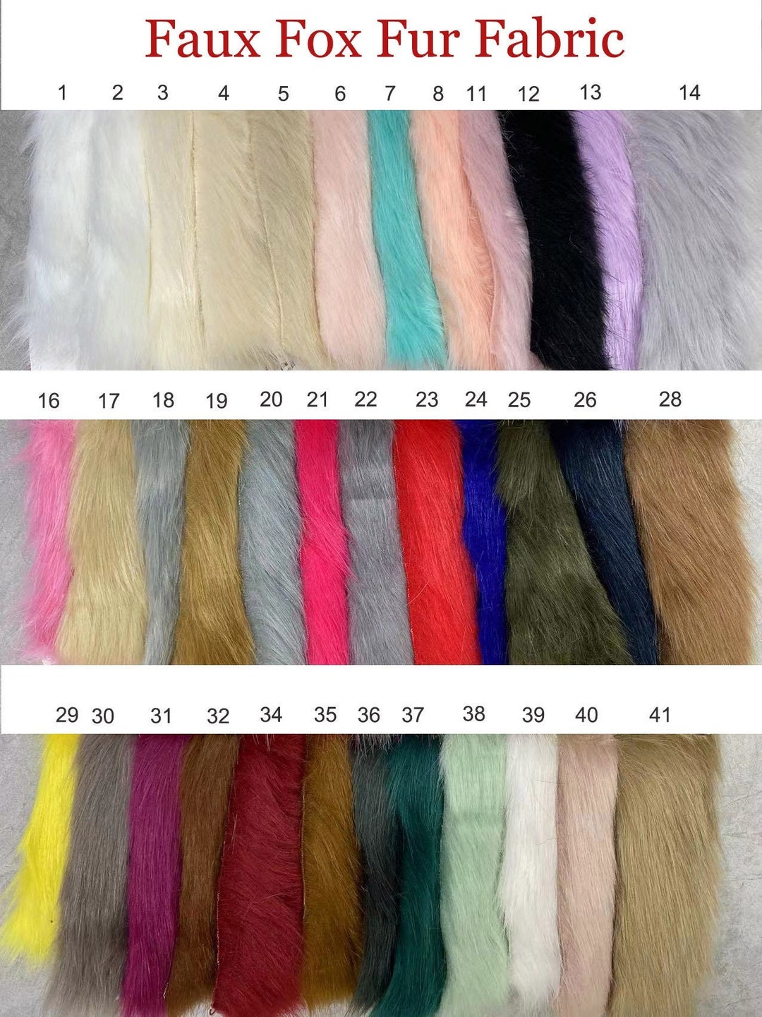 Pure Color Fox Faux Fur Fabric,fuzzy Long Pile Fun Fur for DIY Craft ...