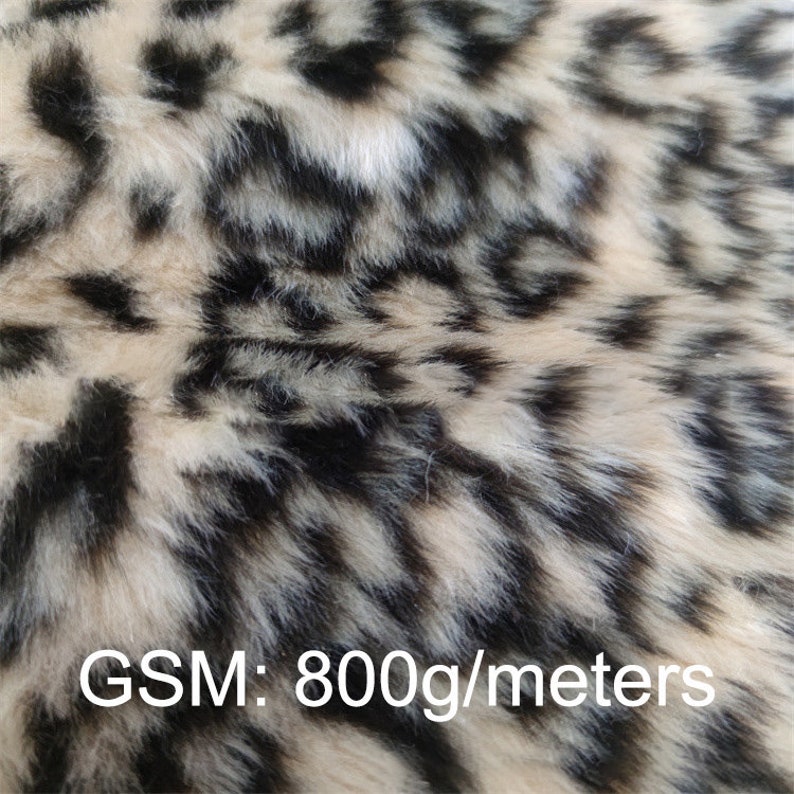 Fake Rabbit Paws Leopard Print Faux Fur Fabric,brown Rabbit Fake Fur for Winter Warmer ...