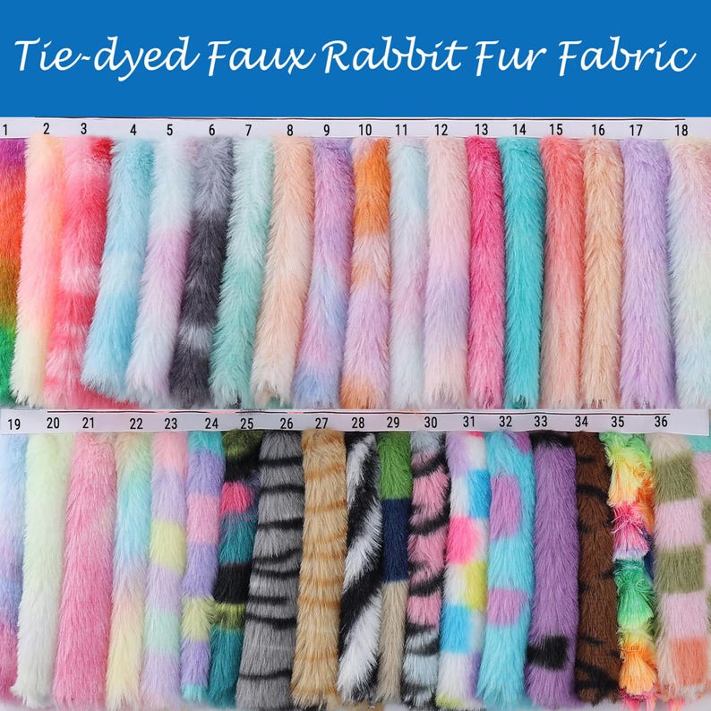 Soft Faux Rabbit Bunny Fur, Short Pile Plush Toys Fabric, Unicorn Rainbow Gradient Faux Fur Fabric for Fursuit, Cosplay Costume, Photo Prop, Trim, Throw Pillow, Crafts, DIY Costume Crafts Furry Fabric Blanket, Ultra Soft 0.5" Short Pile Rabbit Fur Fabric for Fur Bags Fur Hat Winter Headband Pompoms Slide Slippers Clothing Fur Collar Coat Fabric, Home Decor, Stuffed Toys Making