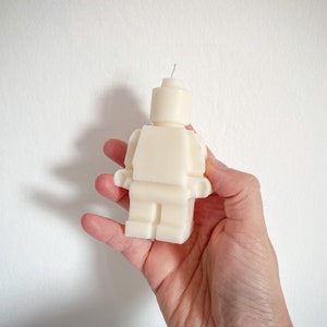 Lego shape candle Natural candle Handmade gift original candle fun robot body candle Personalized candle image 4