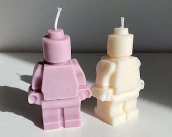 Bougie forme Lego - Bougie naturelle - Cadeau fait main - bougie originale - fun - bougie corps de robot - Bougie personnalisée