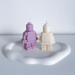 Lego shape candle Natural candle Handmade gift original candle fun robot body candle Personalized candle image 7