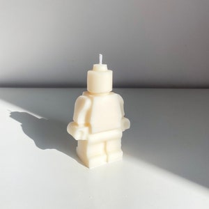 Lego shape candle Natural candle Handmade gift original candle fun robot body candle Personalized candle image 2