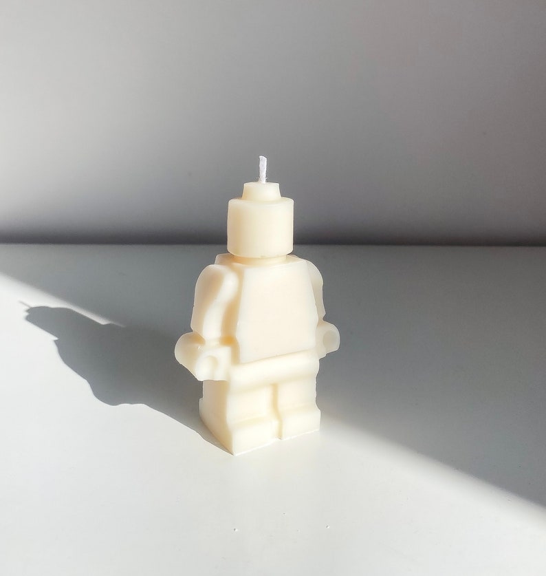 Lego shape candle Natural candle Handmade gift original candle fun robot body candle Personalized candle image 2