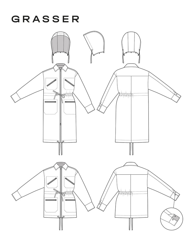 Coat and Jacket Pdf Sewing Pattern for Women Sizes 38 / 40 / Etsy