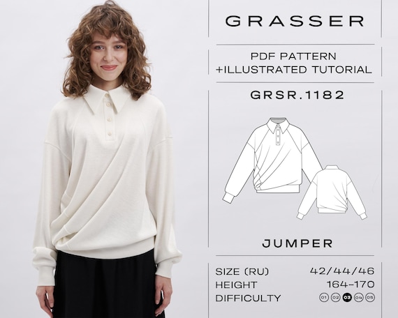 Schnittmuster Pulli 44 Burda Schnittmuster 6151: Pullover, 34-44