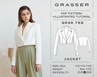 Jacket sewing pattern No. 759 sizes 42 / 44 / 46 (RU)