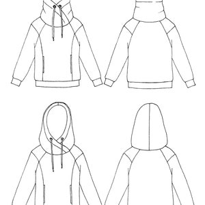 Hoodie and Sweatshirt Sewing Pattern No. 735 Sizes 42 / 44 / 46 RU - Etsy
