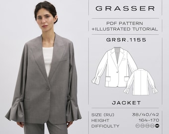 Patron Couture BLAZER Vintage - Modes Et Travaux Mars 1993 - Tailles 38, 40, 42
