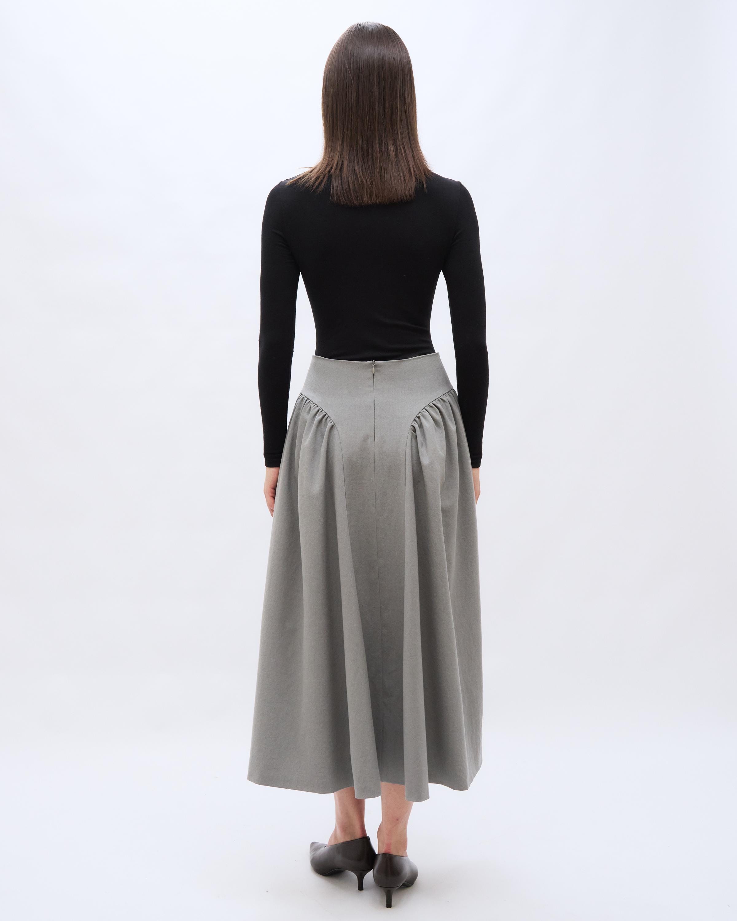 Skirt Sewing Pattern PDF | Gathered Skirt With Curved Yoke DIY