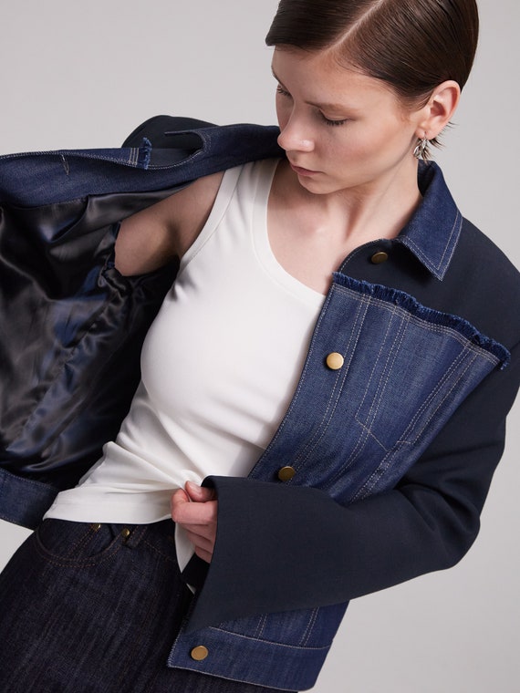 Patron De Couture Veste En Jean Femme - Tailles 36 à 48 - Magazine Modes Et Travaux Avril 2010