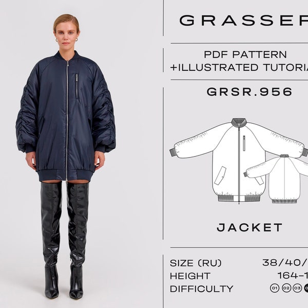 Bomber Jacket Pattern Etsy