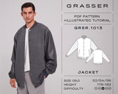 ジャケットその他 IONSEOUL No.0364 varsity KNIT JP (4color) BBJ456 Varsity Jacket Pdf Sewing Pattern for Men | Sizes 52 / 54
