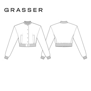 Bomber Jacket Pdf Sewing Pattern With Tutorial | Sizes 46 / 48 / 50 (RU ...