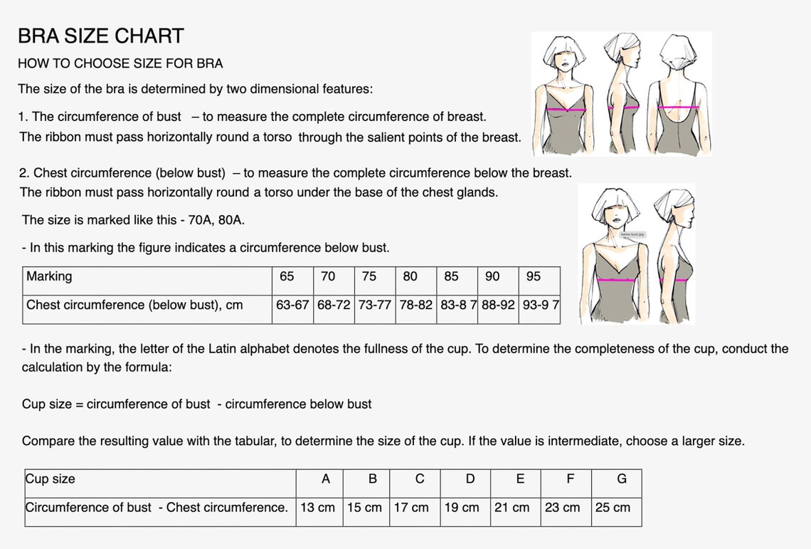 Bralette Sewing Pattern PDF | Sporty Bra Digital Pattern | Sizes 75A ...