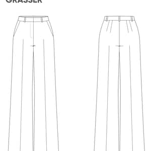 Straight Leg Trousers Sewing Pattern PDF | Sizes 38 / 40 / 42 (RU) | Model No. 906 image 2