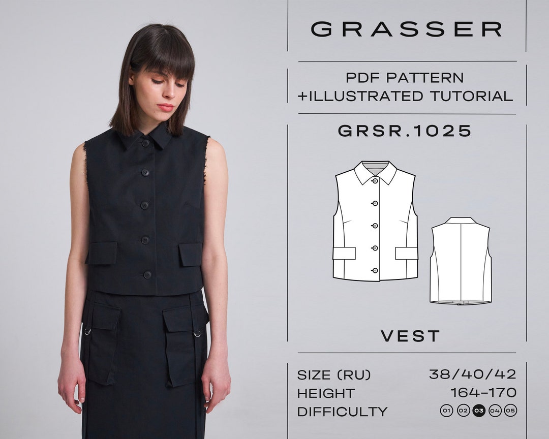 ベスト・ジレ PHILOSOPHY Women Vests A10040723 0555 BLACK Oversized Utility Vest | Authentic & Vintage | ReSee