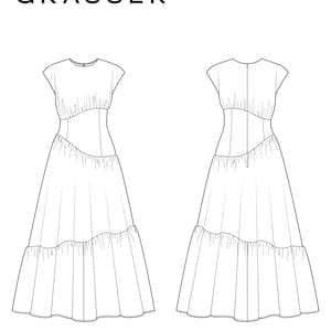 Dress Pdf Sewing Pattern With Tutorial Sizes 46 / 48 / 50 RU Model No ...