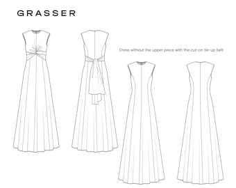 Dress Pdf Sewing Pattern for Women | Sizes 38 / 40 / 42 (RU