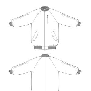 Bomber Jacket Pdf Sewing Pattern for Women Sizes 46 / 48 / 50 (RU ...