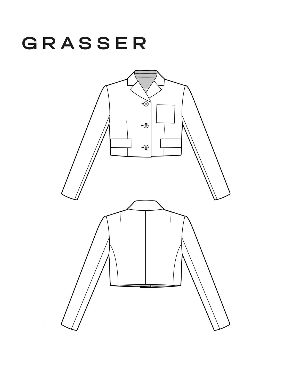 Suit Jacket Sewing Pattern for Women Sizes 46 / 48 / 50 RU - Etsy