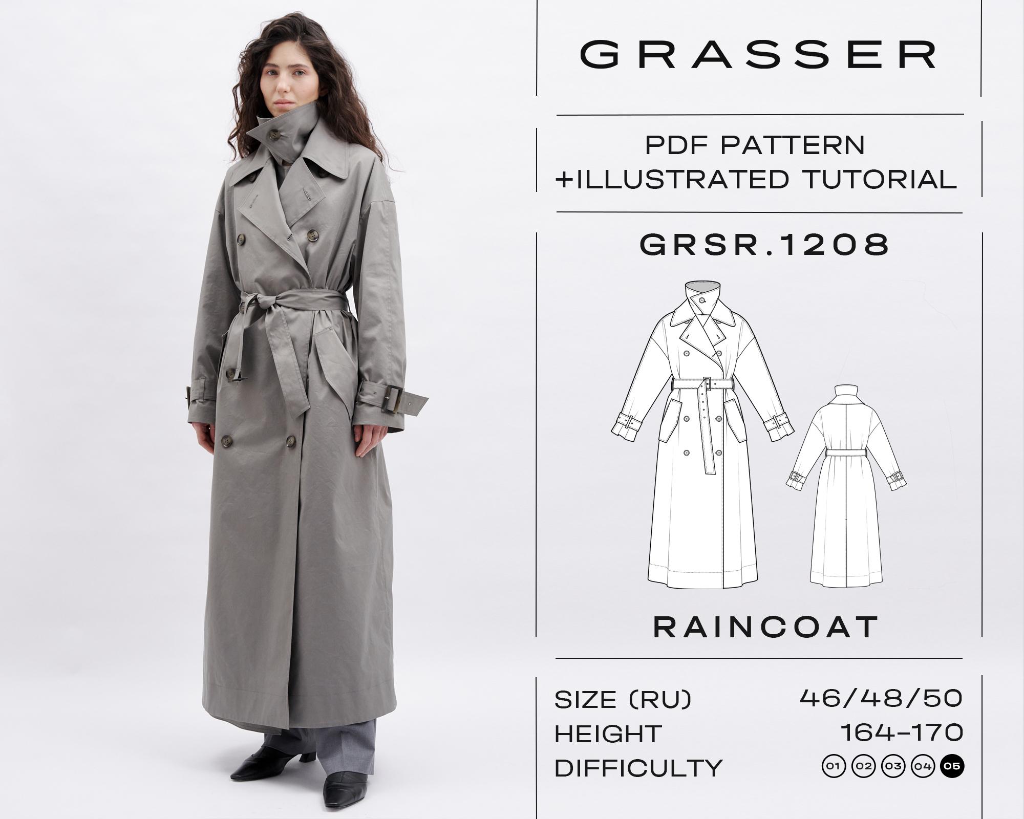 Loose Fit Raincoat PDF Sewing Pattern | Statement Trench