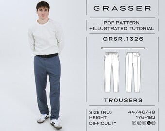 Herren Hose Schnittmuster N 1326 | Größen 44 / 46 / 48 (RE)