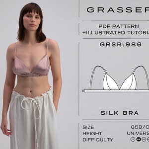 Bra Sewing Lingerie Pattern PDF Helle Sizes: 85AA / 85A / 85B