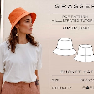 Bucket hat digital sewing pattern sizes 56 / 57 / 58 | model No. 690