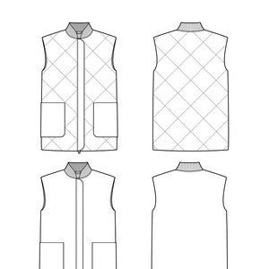 Vest PDF Sewing Pattern for Women Sizes 50, 52, 54 RU Model No.964 - Etsy