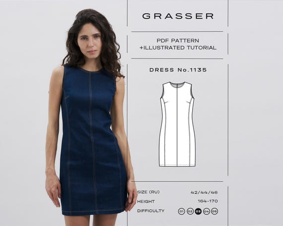 denim dress patterns Best Sewing Pattern Fabric button closure The Denim Patchwork Dress Pattern