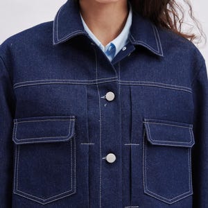 Denim Jacket PDF Sewing Pattern for Women | Sizes 50 / 52 / 54 (RU ...