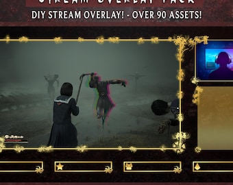 Silent Hill f - Stream-overlays - Aanpasbare DIY - Twitch/Kick/Youtube - Camerarand - Gamerand - Chatbox - Widgets - Horror