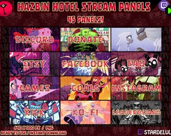 Hazbin Hotel Streampanelen - Twitch - Kick - Paneel - Stream - Streaming - Overlay